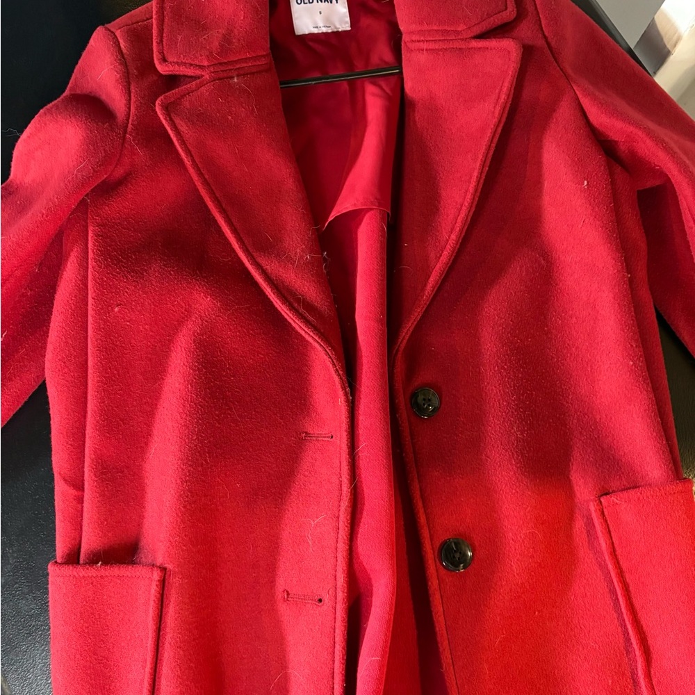 Old Navy Oversized Pea Coat - Small, Rubia Red - Picture 8 of 9